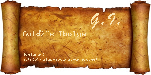 Gulás Ibolya névjegykártya