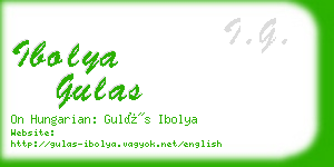 ibolya gulas business card